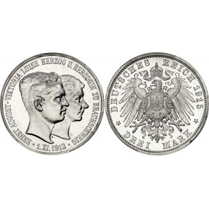 Germany - Empire Braunschweig-Wolfenbuttel 3 Mark 1915 A Proof PCGS PR65