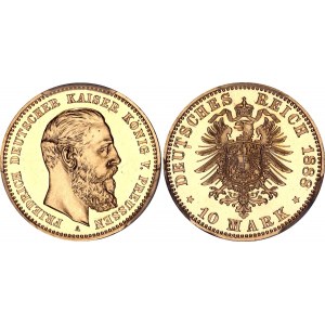 Germany - Empire Prussia 10 Mark 1888 A Proof PCGS PR64 CAM