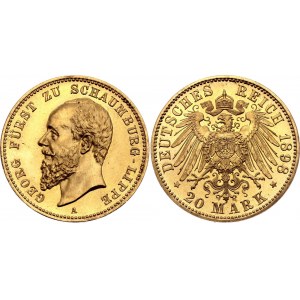 Germany - Empire Schaumburg-Lippe 20 Mark 1898 A Proof
