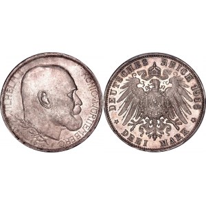 Germany - Empire Wurttemberg 3 Mark 1916 F Pattern PCGS PR65