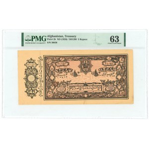 Afghanistan 5 Rupees 1920 (ND) PMG 63 Choice UNC