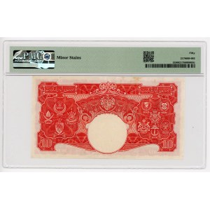 Malaya 10 Dollars 1941 (1945) (ND) PMG 50