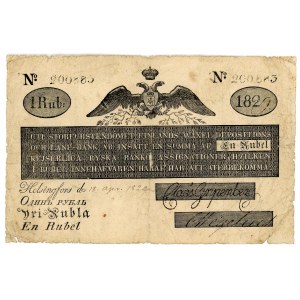 Finland Grand Duchy of Finland's Draft Deposit and Loan Bank 1 Rouble 1829