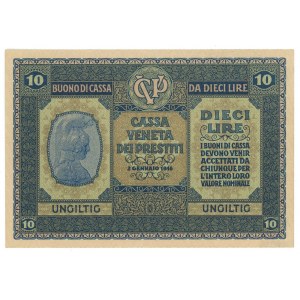 Italy 10 Lire 1918 Specimen