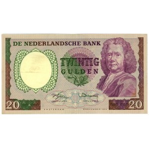 Netherlands 20 Gulden 1955 Radar Number