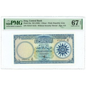 Iraq 1 Dinar 1959 (ND) PMG 67EPQ Superb Gem UNC