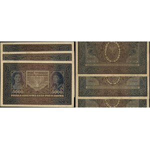 Polska, zestaw: 3 x 5.000 marek polskich, 7.02.1920