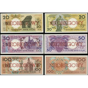 Polska, komplet nieobiegowych banknotów z serii miasta polskie, 1.03.1990