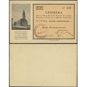 Polska, cegiełka na budowę Kościoła, 14.01.1938