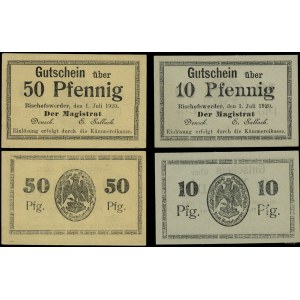 Prusy Zachodnie, zestaw: 10 fenigów i 50 fenigów, 1.07.1920