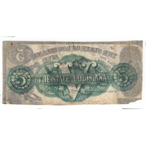 USA, 5 Dollars, The State Of Louisiana, Shreveport, 1863 - rare
