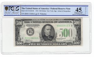Stany Zjednoczone Ameryki, 500 Dolarów 1934, Federal Reserve Note, New York - B - Julian & Morgenthau