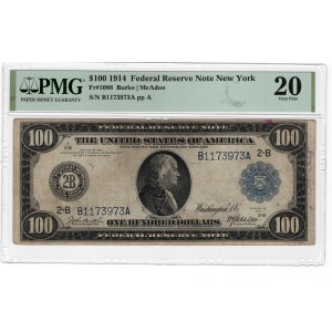 USA, 100 Dollars 1914, Blue Seal, New York 2-B - Burke & McAdoo