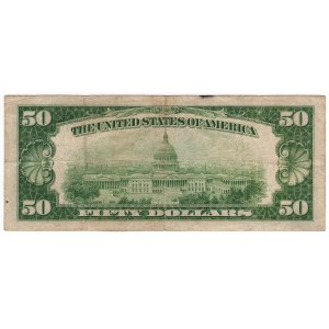 USA, 50 Dollars 1934, Federal Reserve Note, New York - B - Julian & Morgenthau