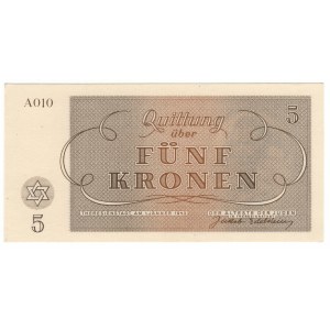 Czechoslovakia, Theresienstadt Ghetto, 5 Kronen 1943