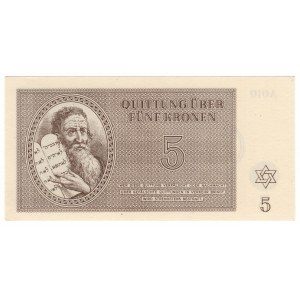 Czechoslovakia, Theresienstadt Ghetto, 5 Kronen 1943