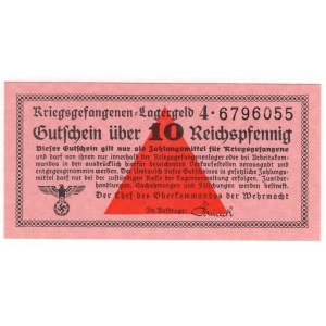Germany, Universal camp vouchers, Kriegsgefangenen - Lagergeld - 10 Reichspfennig, series 4