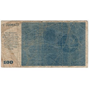 Niemcy, 100 marek 1929, (1945) Awaryjne wznowienie na wypadek inwazji sił alianckich, znane jako banknoty „Schornera” - rzadkie