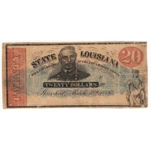 USA, 20 Dollars 1863, Louisiana, Shreveport