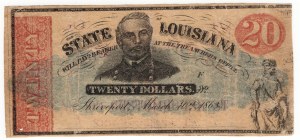 Spojené Štáty Americké, 20 dolárov 1863, Louisiana, Shreveport