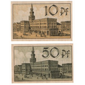 Opole (Oppeln), 50 pfennig, 10 pfennig -zestaw 2 sztuk