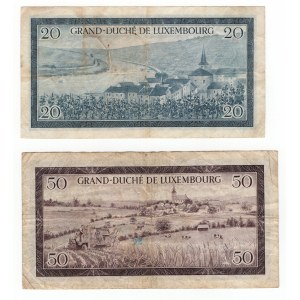 Luksemburg, 20 i 50 francs 1961 - zestaw 2 sztuk