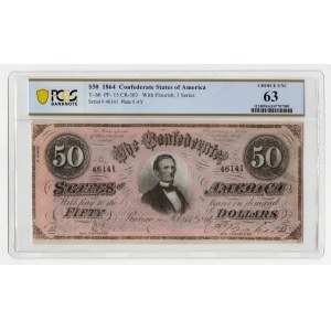 USA, 50 dollars 1864, The Confederate States of America, Richmond