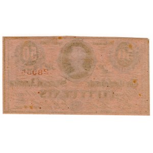 USA, 50 cents 1864, The Confederate States of America - red numerator