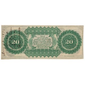 USA, 20 dollars 1873, The State of South Carolina