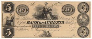 USA, 5 dollars, The Bank of Augusta - Augusta, Georgia