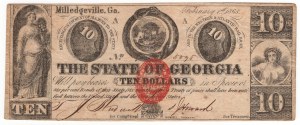 USA, 10 dollars 1863, The State of Georgia