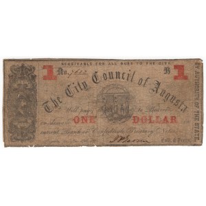 USA, 1 dollar 1861, The City Council of Augusta, Georgia