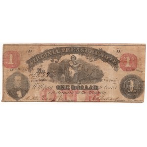 USA, 1 dollar 1862, Virginia Treasury