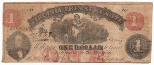 USA, 1 dollar 1862, Virginia Treasury