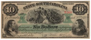 USA, 10 dollars 1872, The State of South Carolina