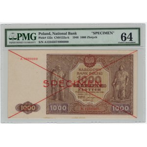 Polska, 1 000 złotych 1946, seria A, SPECIMEN