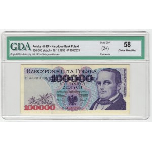 Polska, III RP, 100 000 złotych 1993, seria P