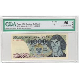 Polska, PRL, 1 000 złotych 1975, seria A