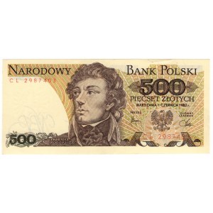 Poľsko, PRL, 500 zlotých 1982, séria CL