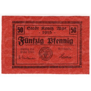 Chojnice (Konitz), 50 Pfg. 1918