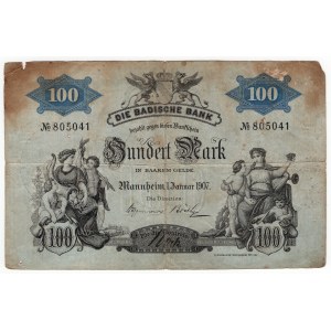 Germany, Badenia, 100 marek 1907