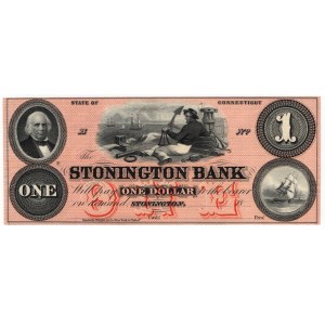 USA, 1 dollar, The Stonington Bank - Stonington, Connecticut