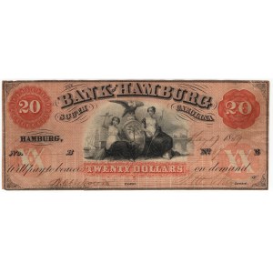 United States of America, $20 1859, The Bank of Hamburg, South Carolina