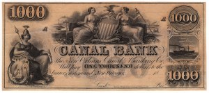 Stany Zjednoczone Ameryki, 1 000 dolarów, The Canal Bank - New Orleans, Louisiana - bardzo rzadki nominał