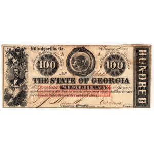 Stany Zjednoczone Ameryki, 100 dolarów 1863, The State of Georgia