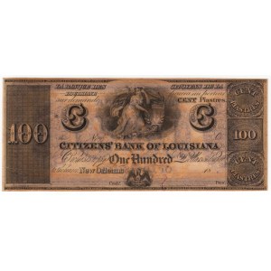 United States of America, $100, The Citizens' Bank - New Orleans, Louisiana