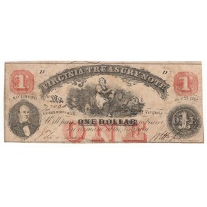 Stany Zjednoczone Ameryki, 1 dolar 1862, Virginia Treasury