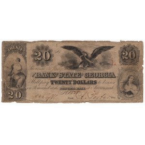 Stany Zjednoczone Ameryki, 20 dolarów, The Bank of the State of Georgia