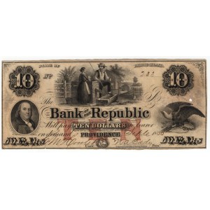 Stany Zjednoczone Ameryki, 10 dolarów 1855, The Bank of the Republic - Providence, Rhode Island