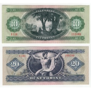 Hungary, (20 forint, 10 forint) 1975 - set of 2 pieces